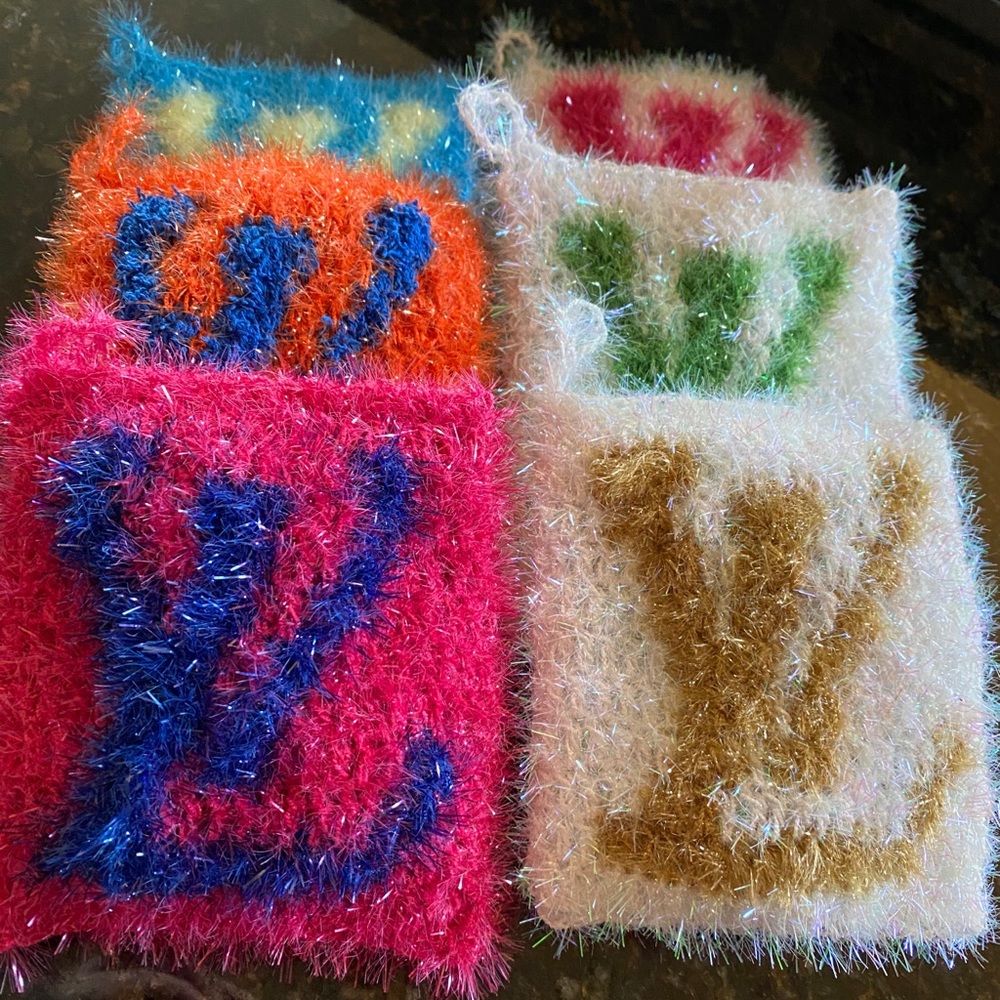 HANDMADE DESIGNER SCRUBBIES 2 FOR $18